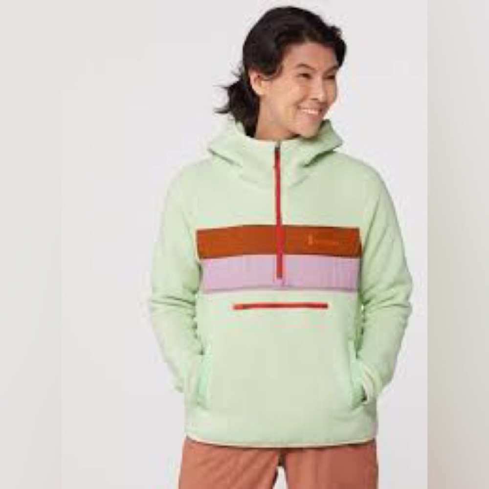 Cotopaxi Teca Fleece Hooded Half Zip Pullover Sweatshirt Stone’s Throw Medium - Picture 2 of 15